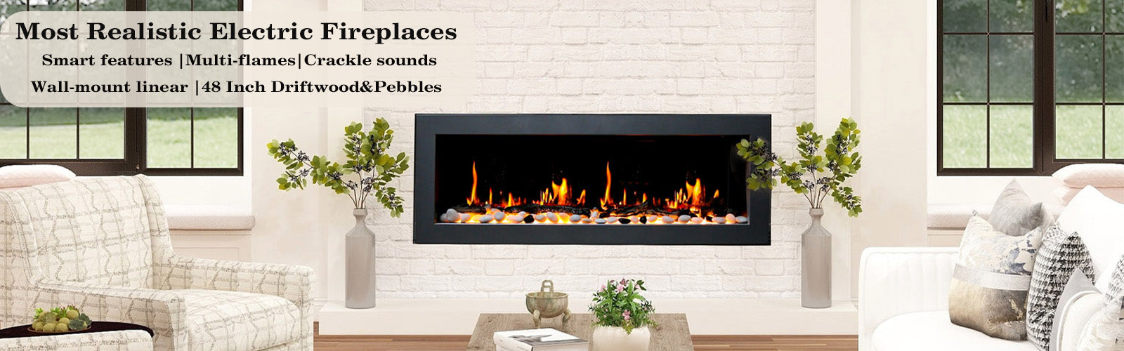 zopaflame 58 inch linear wall mount electric fireplace for living room