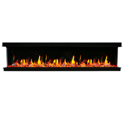 TriStar Three Side 72Inch Linear Smart Electric Fireplace - BC19720V - ZopaFlame Fireplaces