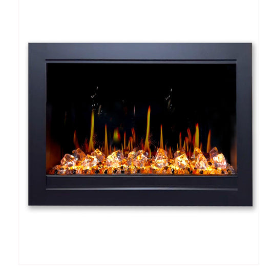ZopaFlame™ 30" Smart Electric Fireplace Insert Black - BCSZP3030 - ZopaFlame Fireplaces