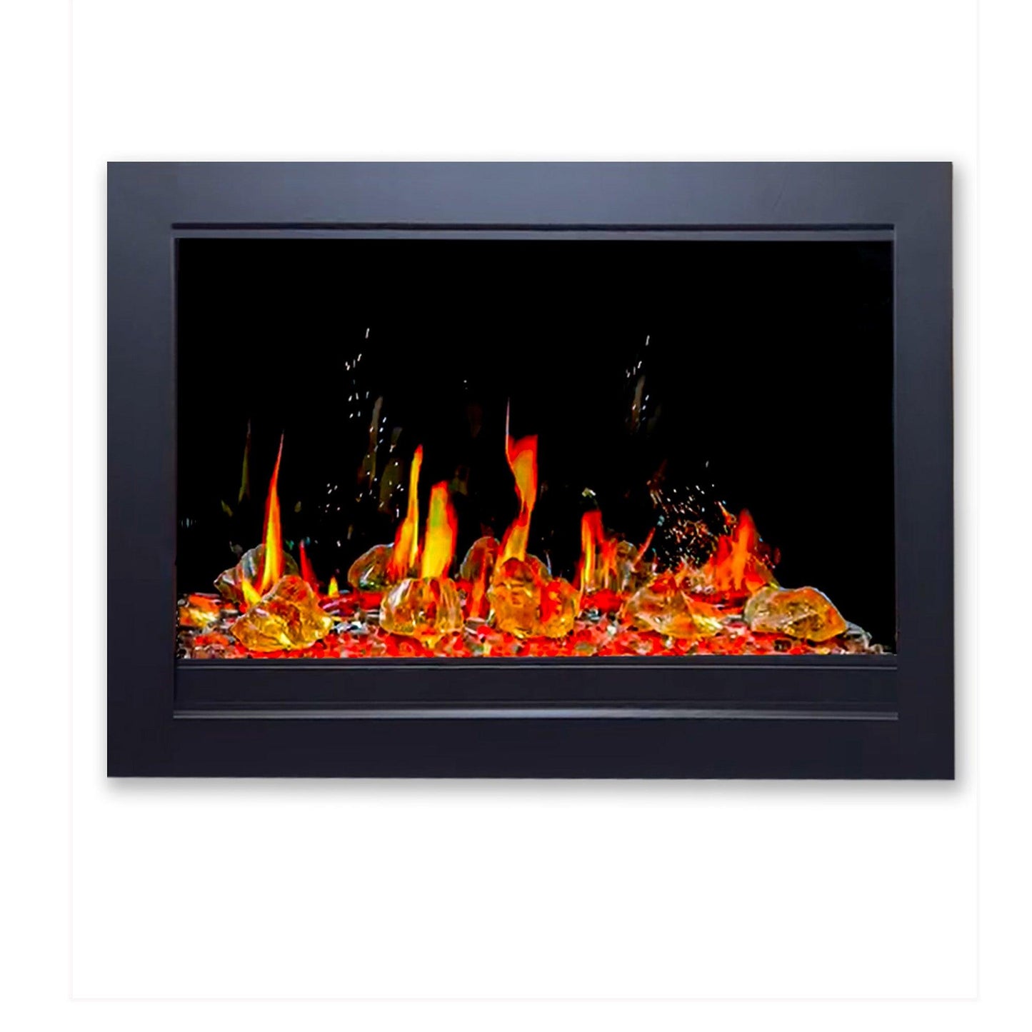 ZopaFlame™ 33" Smart Electric Fireplace Insert Black - BGSZP3033 - ZopaFlame Fireplaces