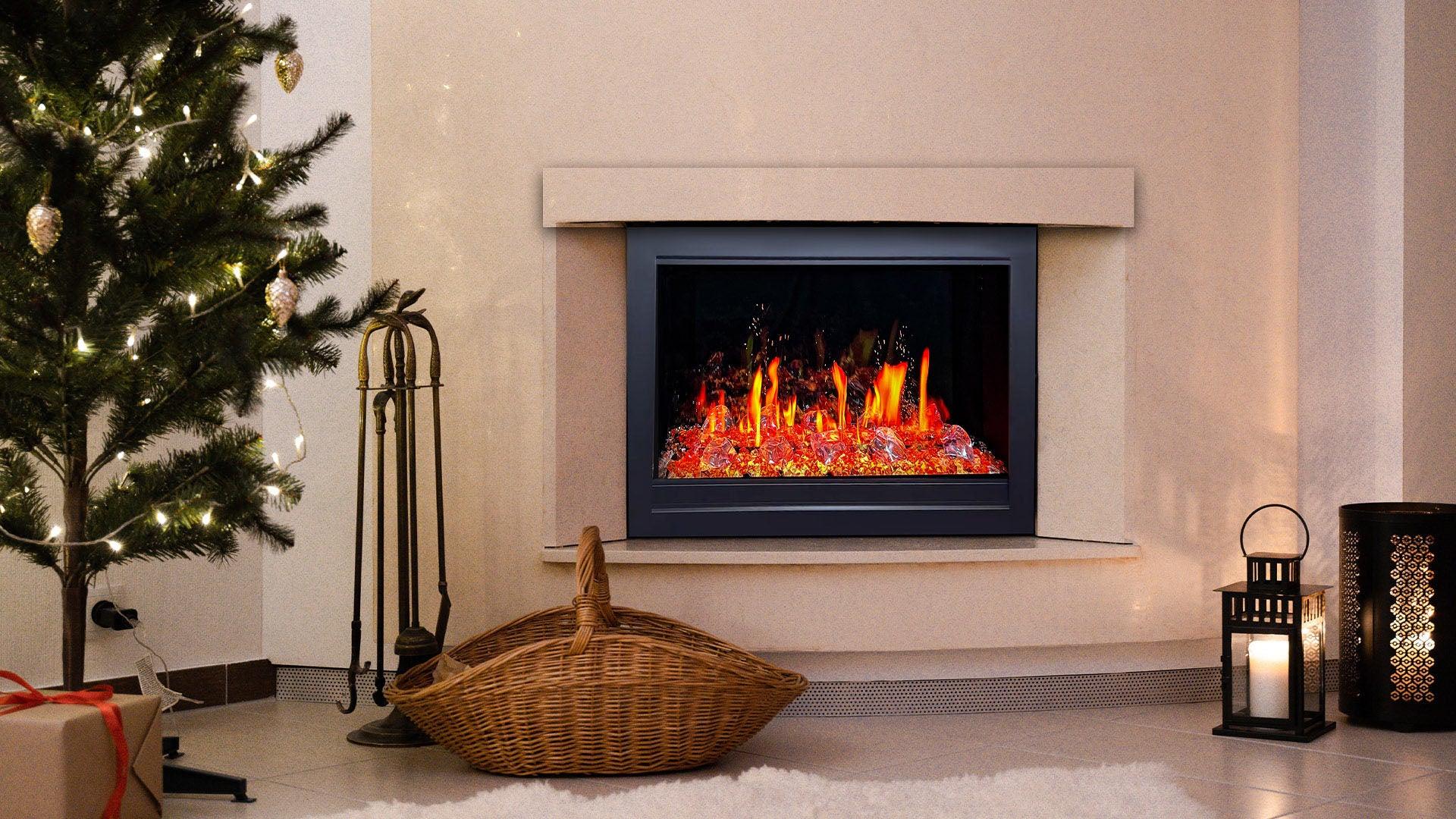 ZopaFlame™ 33" Smart Electric Fireplace Insert Black - BGSZP3033 - ZopaFlame Fireplaces