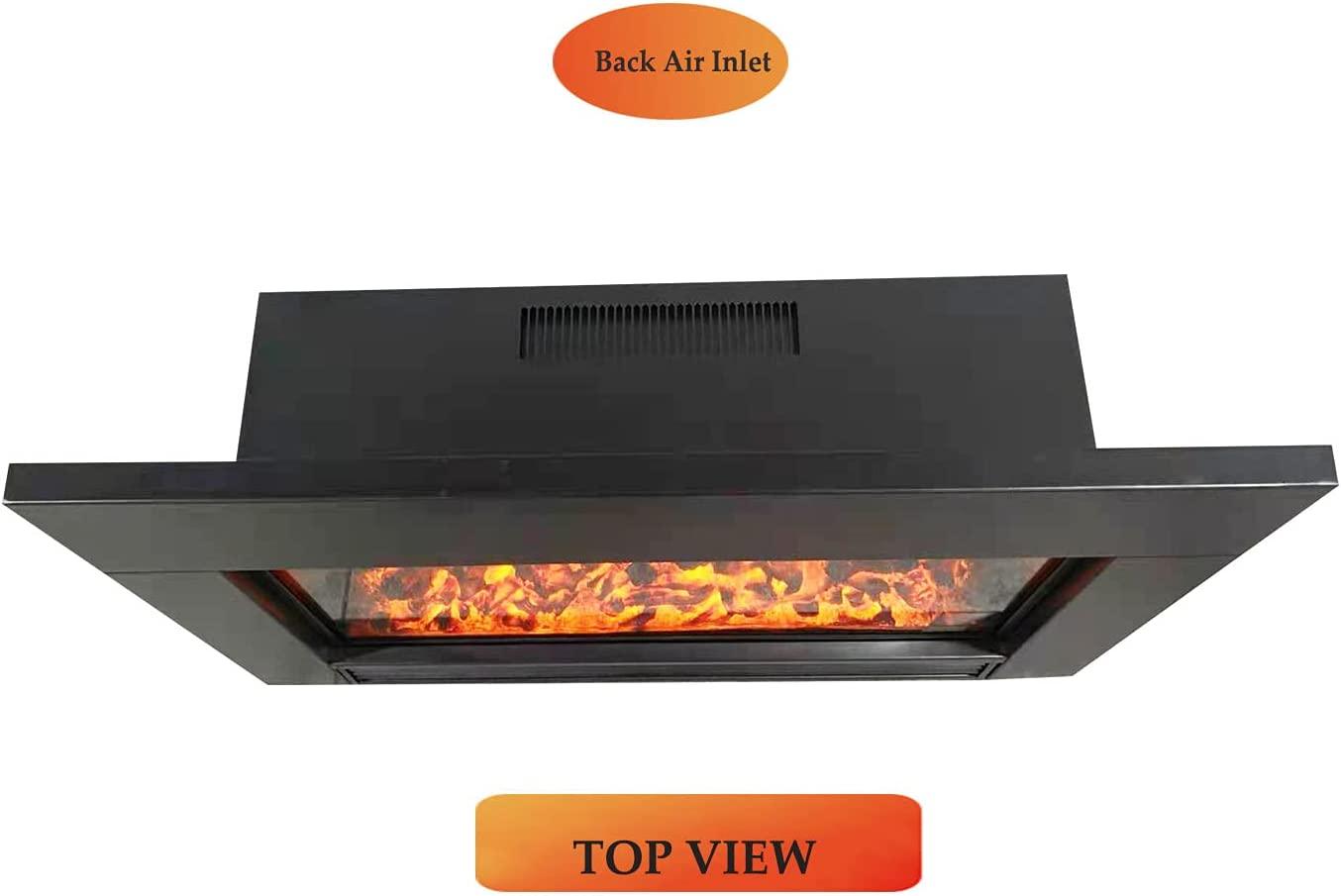 ZopaFlame™ 38" Electric Fireplace Insert Black - BTSDT303801 - ZopaFlame Fireplaces
