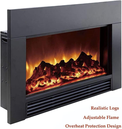 Chimenea Eléctrica Insertable Empotrable 38 Pulgadas Negra -   – ZopaFlame Fireplaces