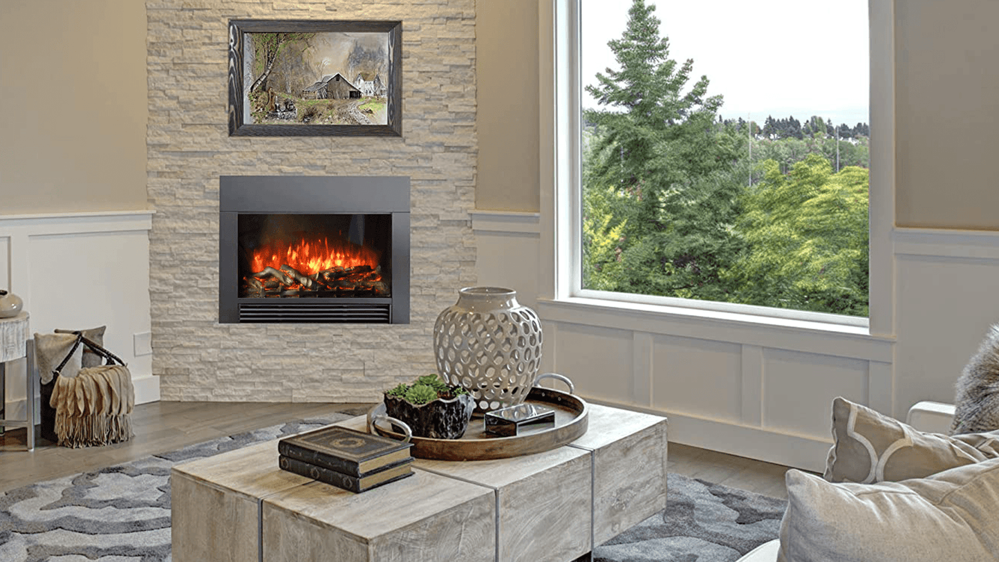 ZopaFlame™ 38" Electric Fireplace Insert Black - BTSDT303802 - ZopaFlame Fireplaces