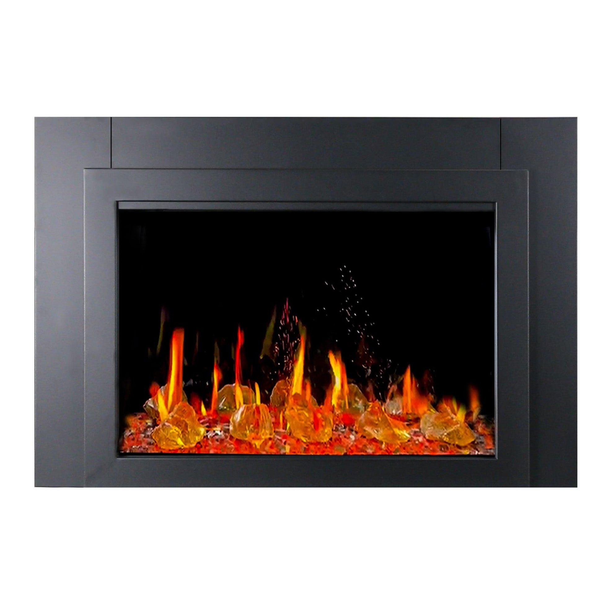 ZopaFlame™ 38" Smart Electric Fireplace Insert Black - BGSZP3038 - ZopaFlame Fireplaces