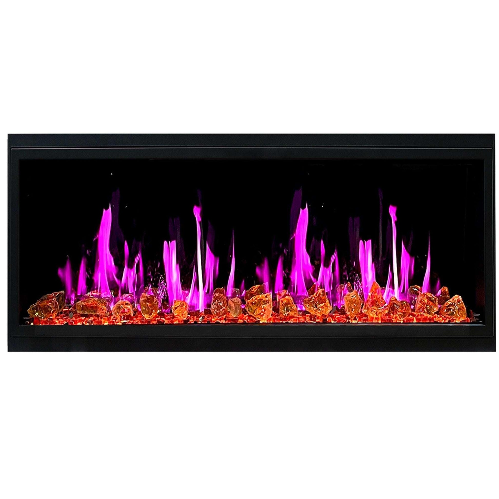 ZopaFlame™ 45" Linear Built-in Electric Fireplace - BG17455X - ZopaFlame Fireplaces