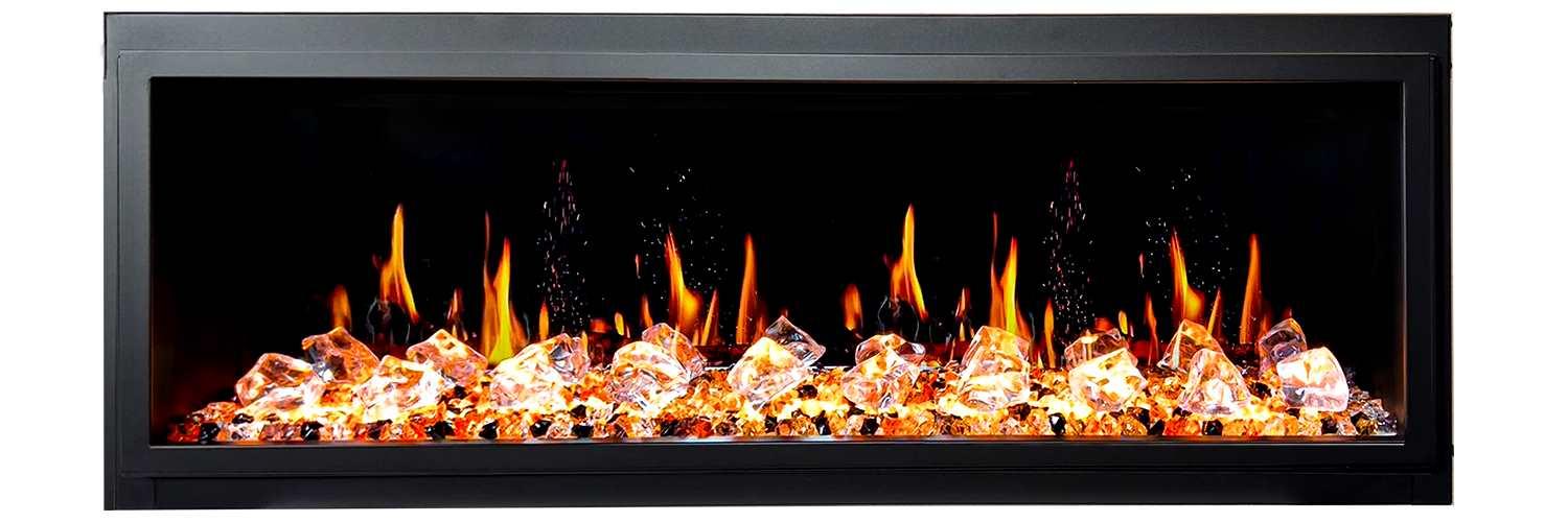 ZopaFlame™ 46" Linear Built-in Electric Fireplace - BC19455V - ZopaFlame Fireplaces