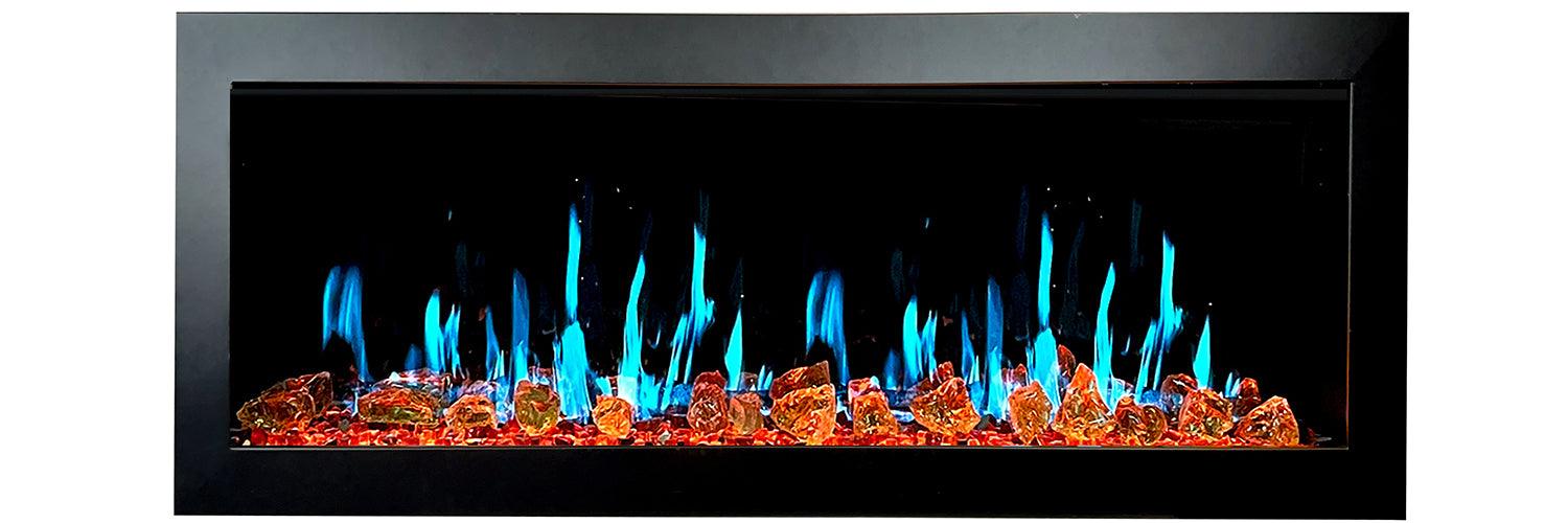 ZopaFlame™ 48" Linear Wall-mount Electric Fireplace - BG19488V - ZopaFlame Fireplaces