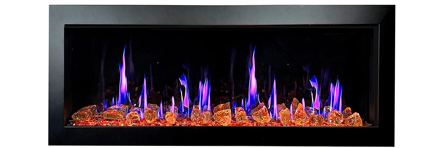 ZopaFlame™ 48" Linear Wall-mount Electric Fireplace - BG19488V - ZopaFlame Fireplaces