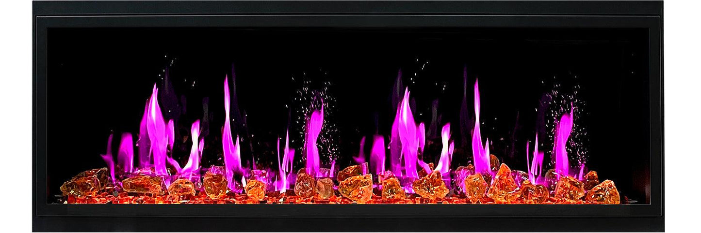 ZopaFlame™ 56" Linear Built-in Electric Fireplace - BG19555V - ZopaFlame Fireplaces