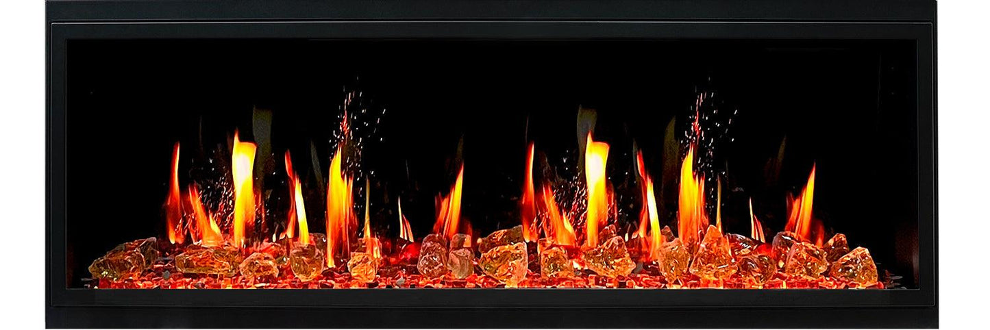 ZopaFlame™ 56" Linear Built-in Electric Fireplace - BG19555V - ZopaFlame Fireplaces