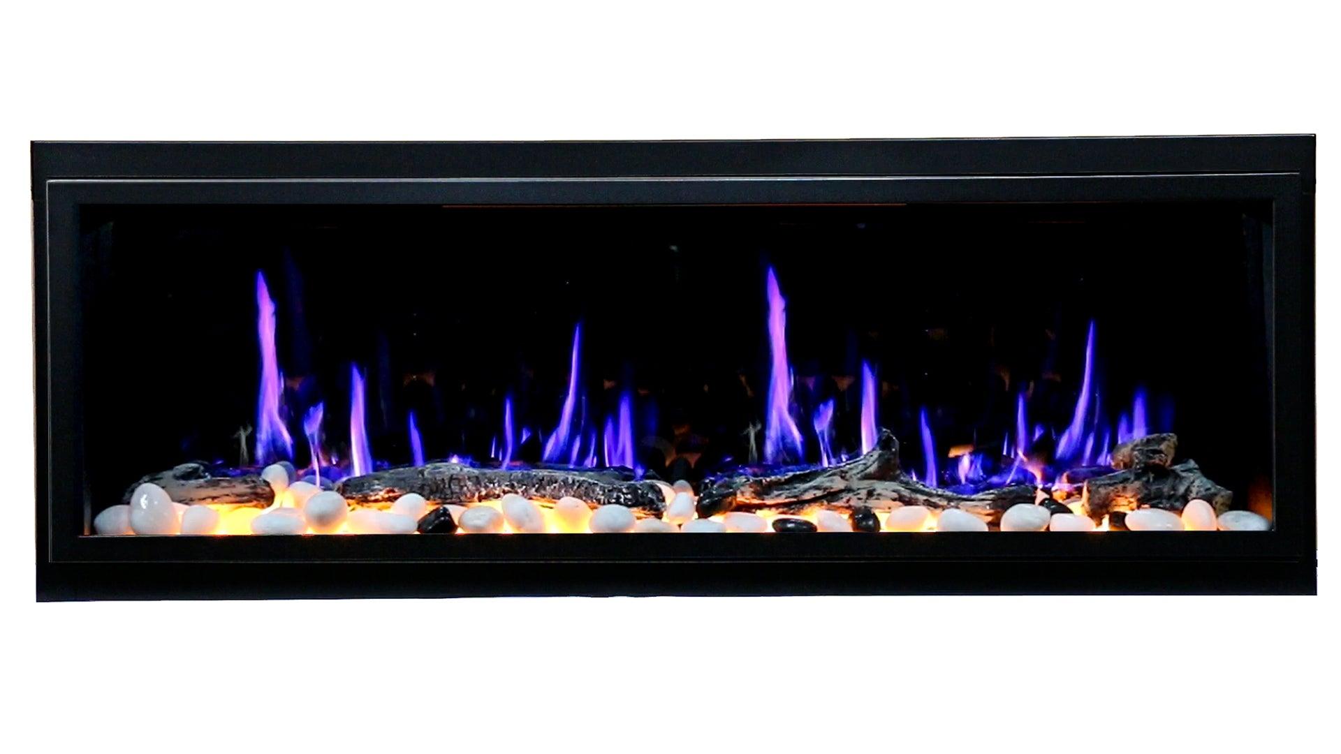 ZopaFlame™ 56" Linear Built-in Electric Fireplace - BP19555V - ZopaFlame Fireplaces