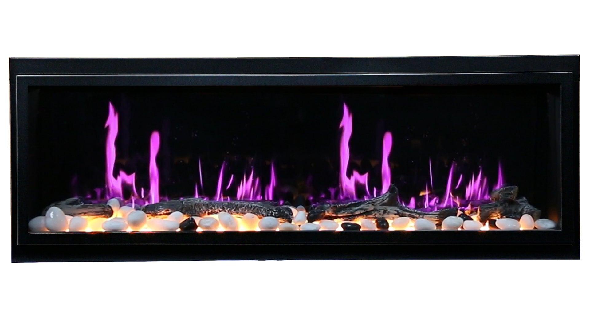 ZopaFlame™ 56" Linear Built-in Electric Fireplace - BP19555V - ZopaFlame Fireplaces