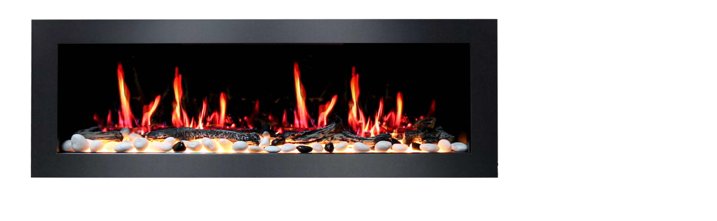 ZopaFlame™ 58" Linear Wall-mount Electric Fireplace - BP19588V - ZopaFlame Fireplaces