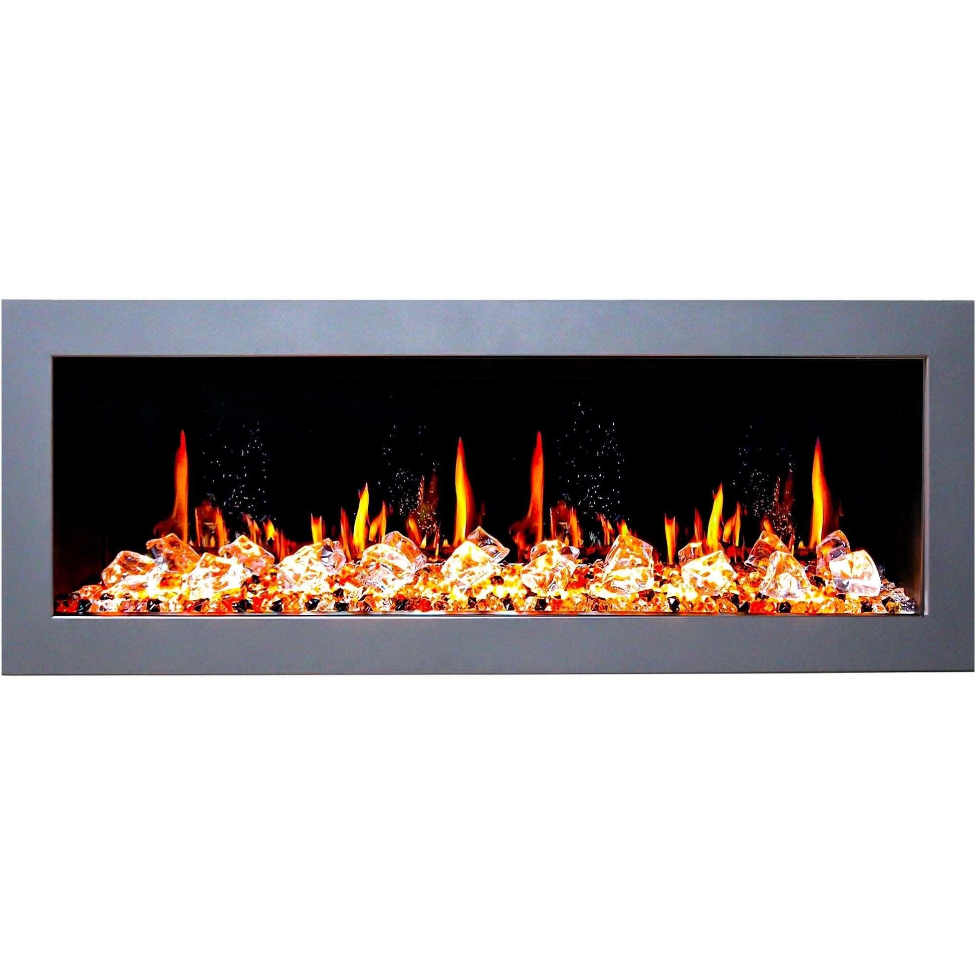 ZopaFlame™ 58" Linear Wall-mount Electric Fireplace - SC19588V - ZopaFlame Fireplaces