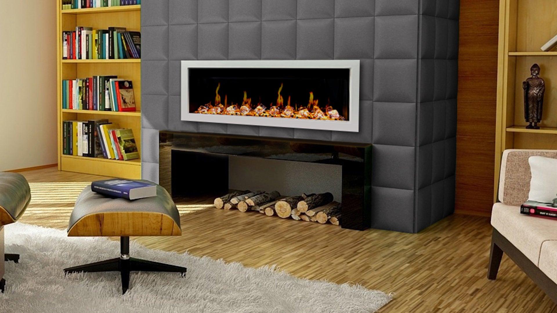 ZopaFlame™ 58" Linear Wall-mount Electric Fireplace - WC19588V - ZopaFlame Fireplaces