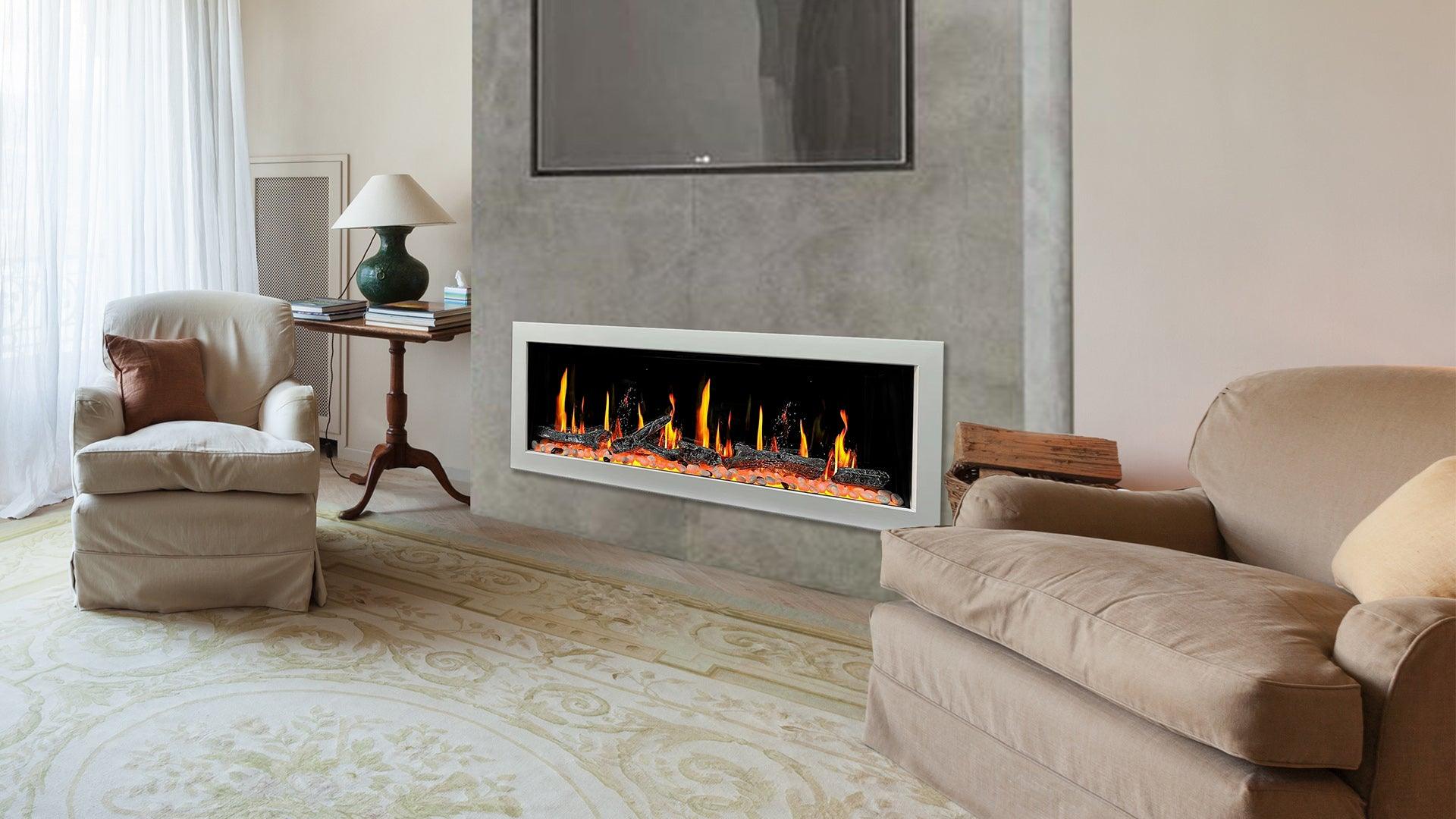 ZopaFlame™ 58" Linear Wall-mount Electric Fireplace - WP19588V - ZopaFlame Fireplaces