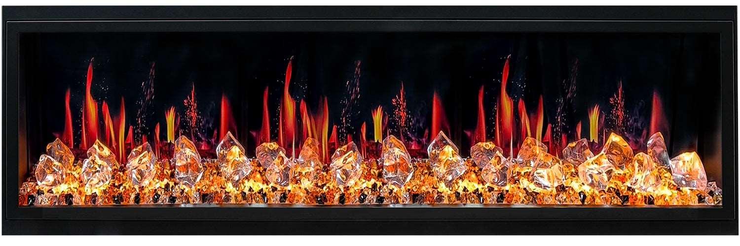 ZopaFlame™ 65" Linear Built-in Electric Fireplace - BC17655X - ZopaFlame Fireplaces