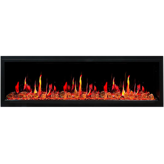ZopaFlame™ 65" Linear Built-in Electric Fireplace - BG17655X - ZopaFlame Fireplaces