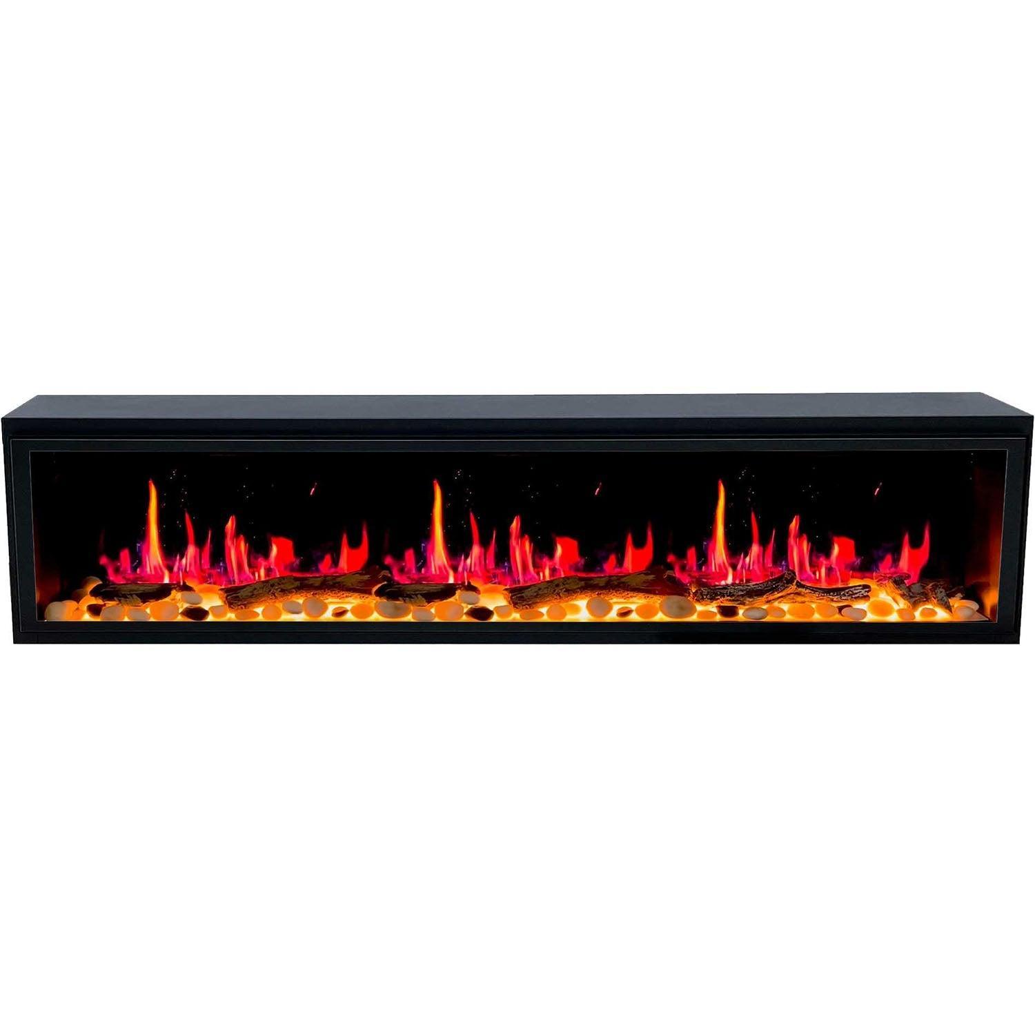 ZopaFlame™ 65" Linear Built-in Electric Fireplace - BP17655X - ZopaFlame Fireplaces