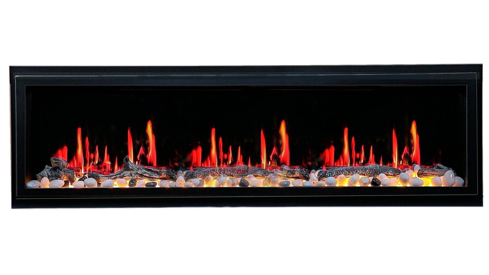 ZopaFlame™ 65" Linear Built-in Electric Fireplace - BP17655X - ZopaFlame Fireplaces