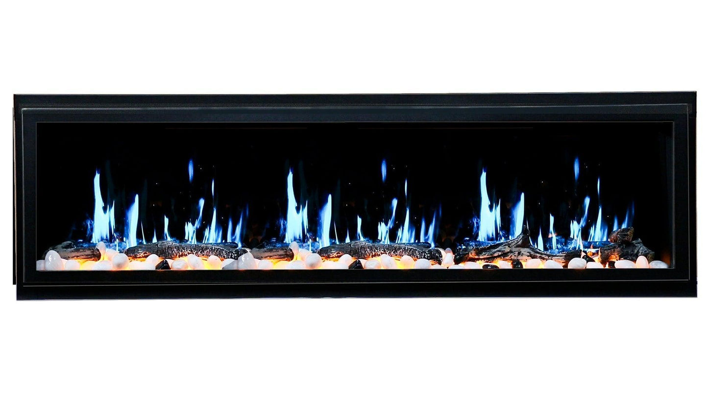 ZopaFlame™ 65" Linear Built-in Electric Fireplace - BP17655X - ZopaFlame Fireplaces