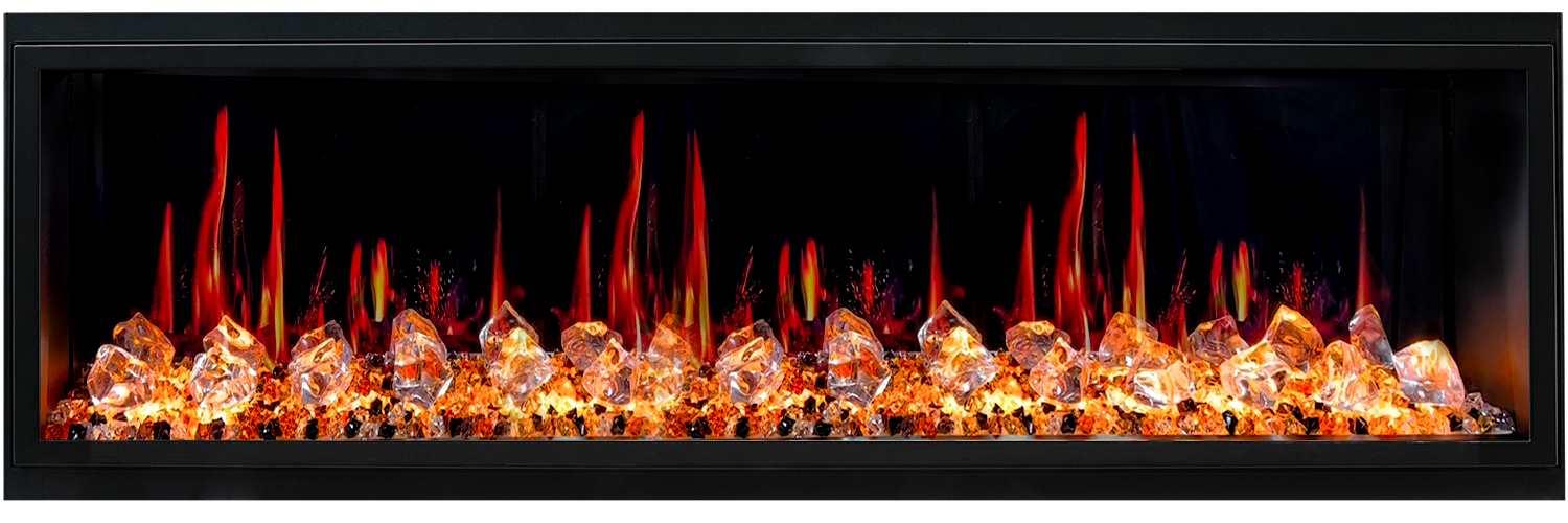 ZopaFlame™ 66" Linear Built-in Electric Fireplace - BC19655V - ZopaFlame Fireplaces