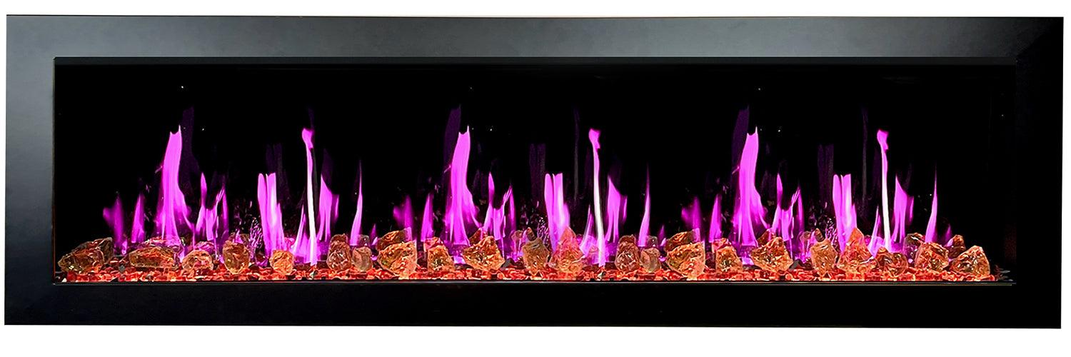ZopaFlame™ 67" Linear Wall-mount Electric Fireplace - BG17688X - ZopaFlame Fireplaces