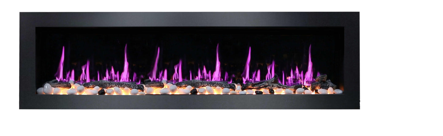 ZopaFlame™ 67" Linear Wall-mount Electric Fireplace - BP17688X - ZopaFlame Fireplaces