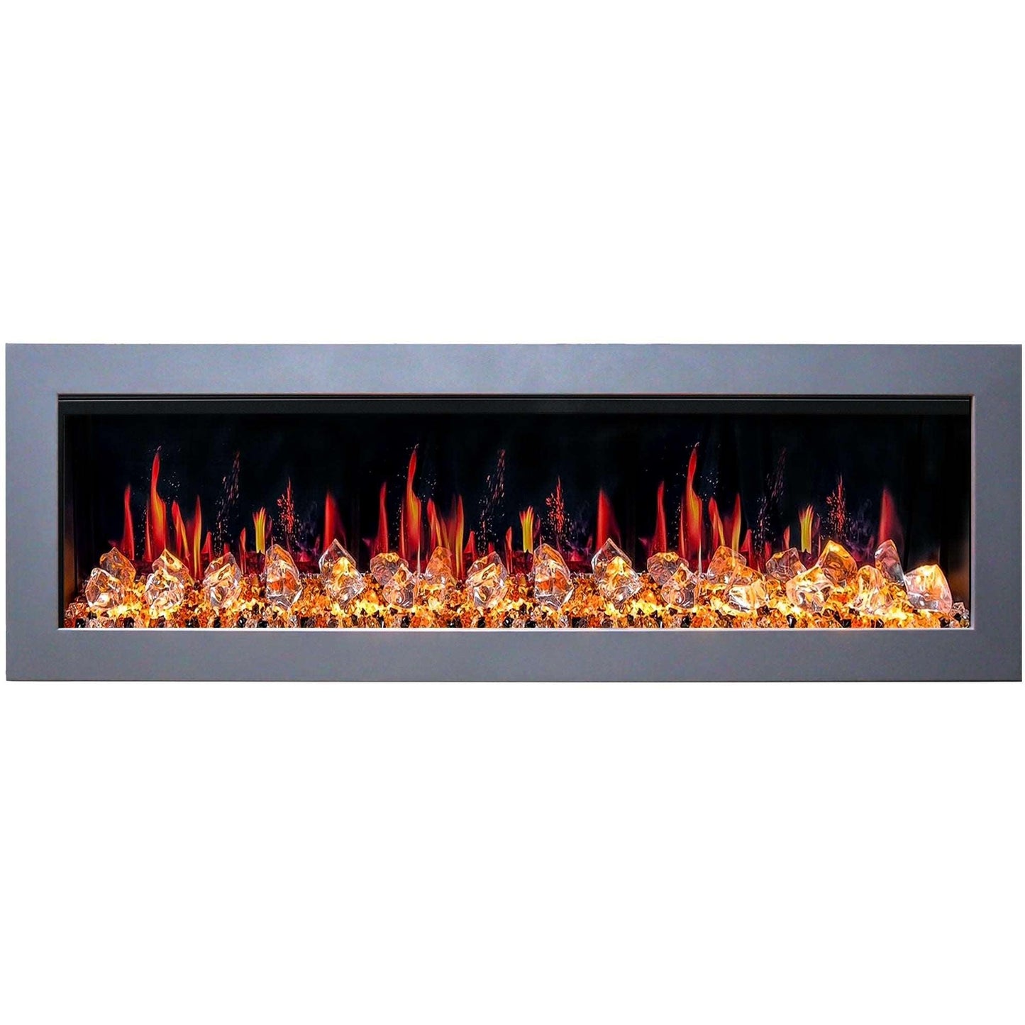 ZopaFlame™ 67" Linear Wall-mount Electric Fireplace - SC17688X - ZopaFlame Fireplaces