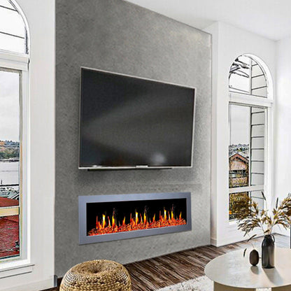 ZopaFlame™ 67" Linear Wall-mount Electric Fireplace - SG17688X - ZopaFlame Fireplaces