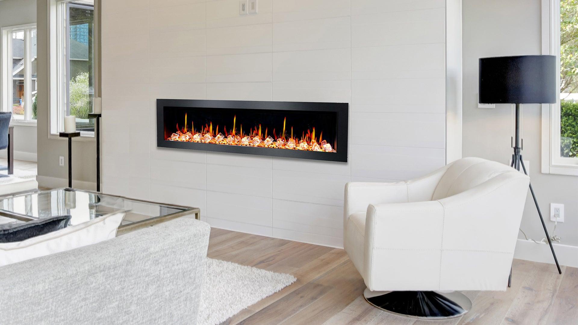 ZopaFlame™ 68" Linear Wall-mount Electric Fireplace - BC19688V - ZopaFlame Fireplaces