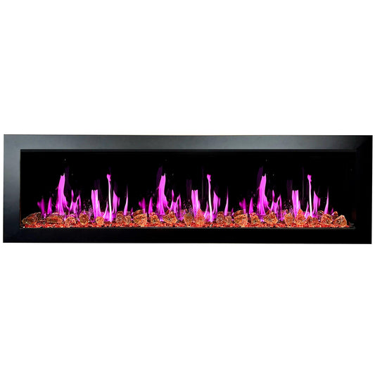 ZopaFlame™ 68" Linear Wall-mount Electric Fireplace - BG19688V - ZopaFlame Fireplaces