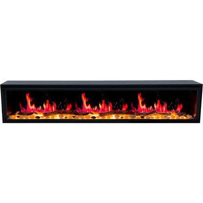 ZopaFlame™ 76" Linear Built-in Electric Fireplace - BP19755V - ZopaFlame Fireplaces
