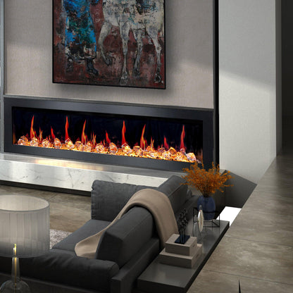 ZopaFlame™ 78" Linear Wall-mount Electric Fireplace - BC19788V - ZopaFlame Fireplaces