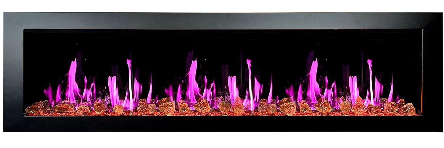 ZopaFlame™ 78" Linear Wall-mount Electric Fireplace - BG19788V - ZopaFlame Fireplaces