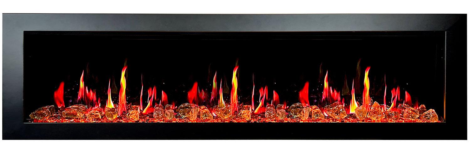 ZopaFlame™ 78" Linear Wall-mount Electric Fireplace - BG19788V - ZopaFlame Fireplaces