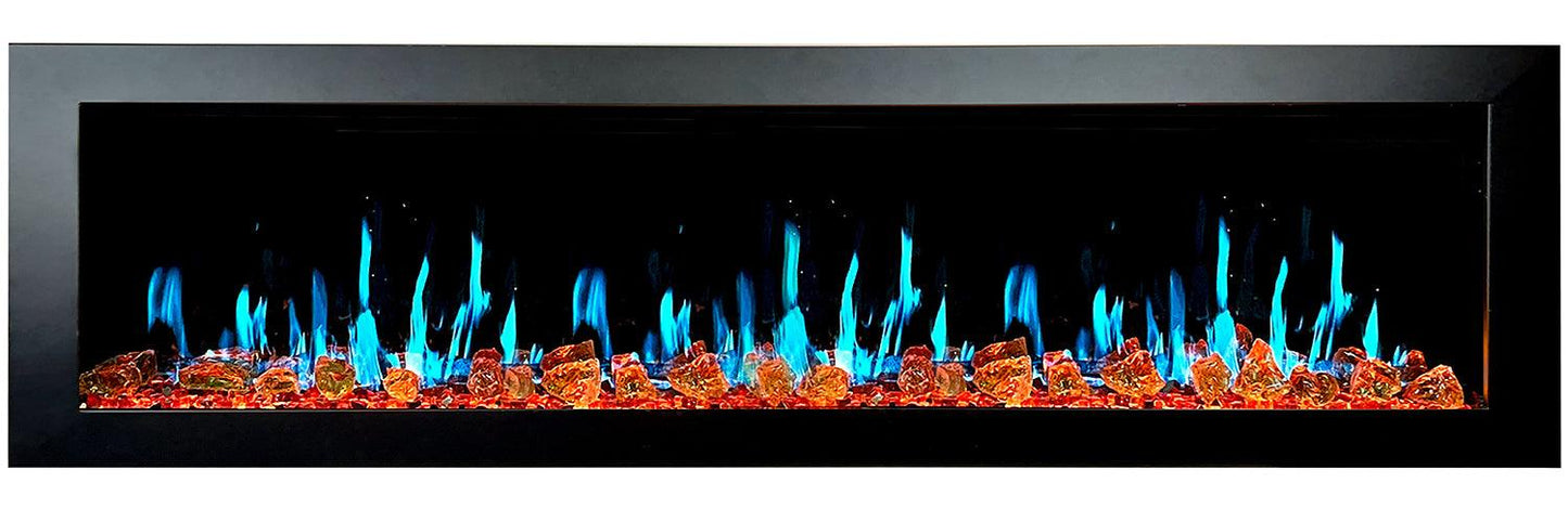 ZopaFlame™ 78" Linear Wall-mount Electric Fireplace - BG19788V - ZopaFlame Fireplaces