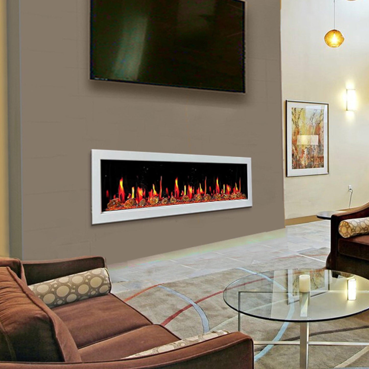 ZopaFlame™ 78" Linear Wall-mount Electric Fireplace - WG19788V - ZopaFlame Fireplaces